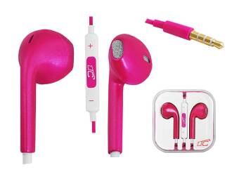 LTC205 Ear Kopfhörer für iPhone mit Mikrofon in Pink.