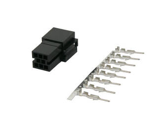 8 - Polig MINI ISO Adapter Stecker schwarz KFZ